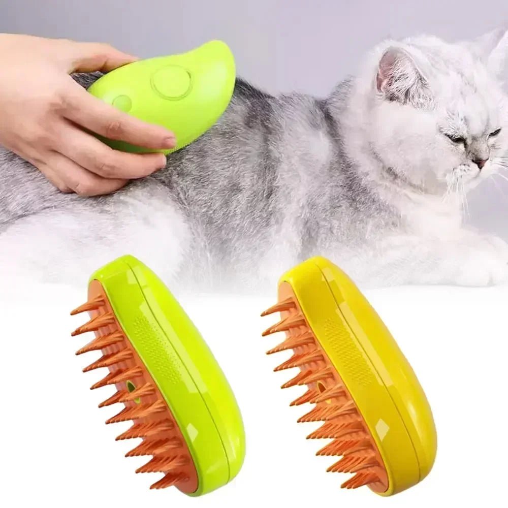 3-in-1 Electric Pet Grooming Steam Brush - #pawlife