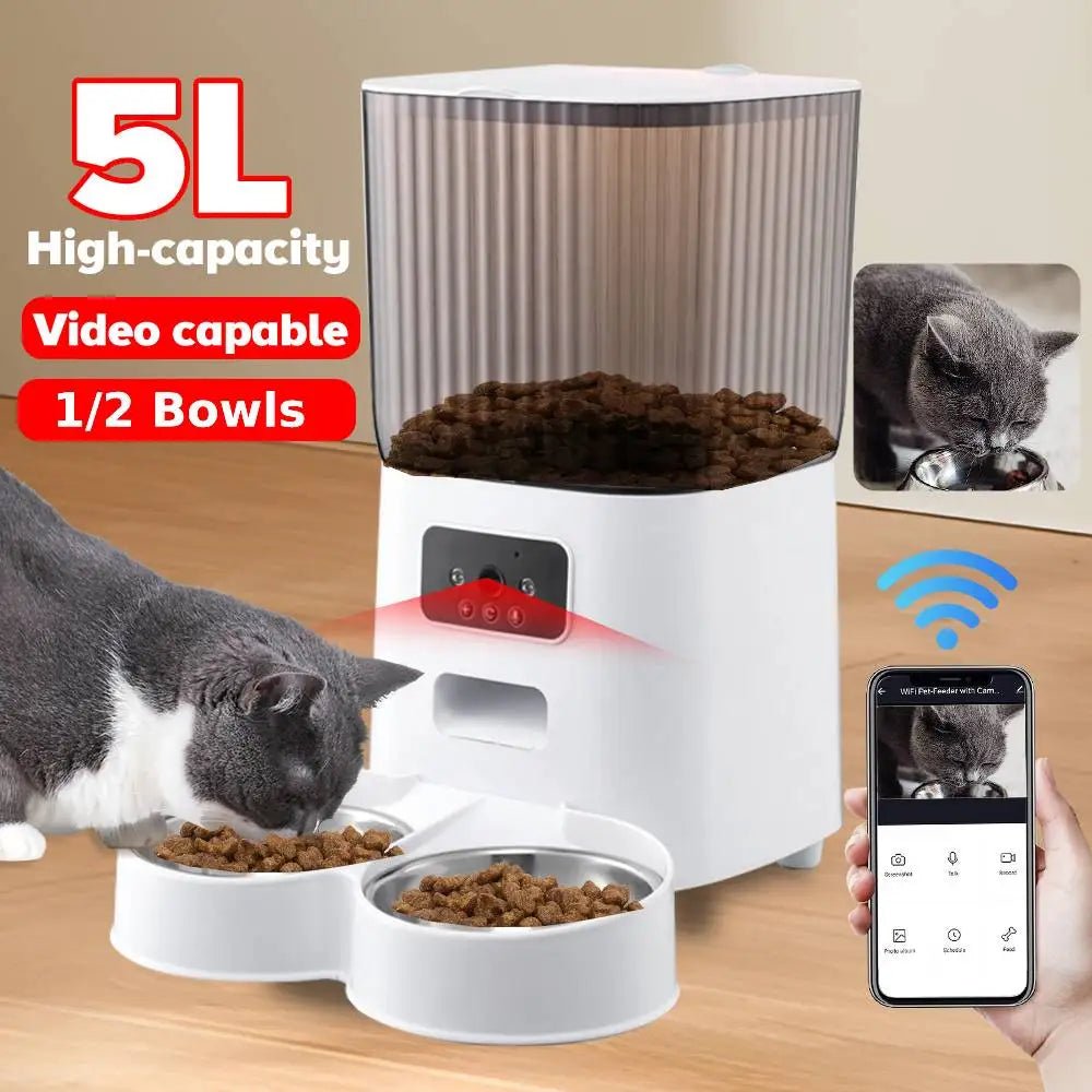 5L Automatic Feeder Cats WiFi with Camera HD - #pawlife