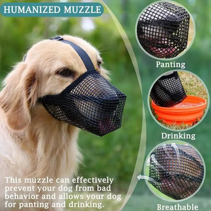 Adjustable Breathable Dog Muzzle: Anti-Bark and Anti-Bite Mesh Mouth Cover for Long-Mouthed Dogs - Ensures Comfortable and Safe Use - #pawlife - #petproducts