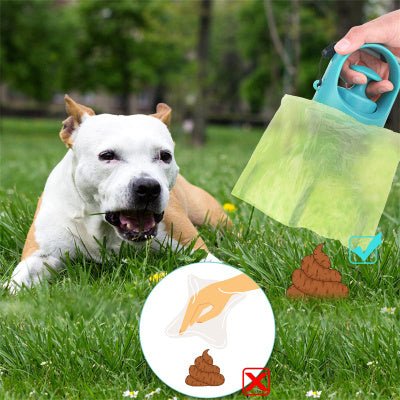 Convenient Pet Waste Cleanup: Portable Lightweight Dog Pooper Scooper with Built-in Poop Bag Dispenser and Eight-Claw Shovel - Essential Pet Product for Easy Pet Toilet Cleanup - #pawlife