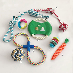 Dog Toy Combo: Cotton Rope Bite & Tooth Grinding Set - #pawlife