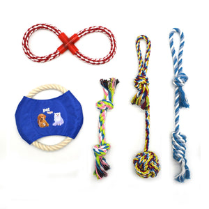 Dog Toy Combo: Cotton Rope Bite & Tooth Grinding Set - #pawlife