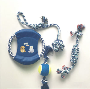 Dog Toy Combo: Cotton Rope Bite & Tooth Grinding Set - #pawlife