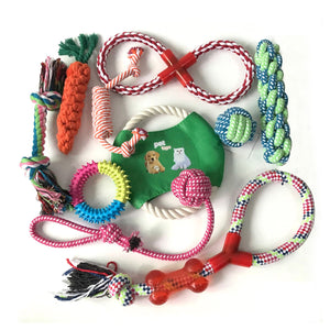 Dog Toy Combo: Cotton Rope Bite & Tooth Grinding Set - #pawlife