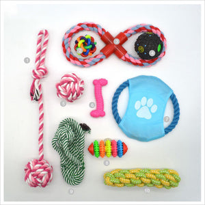 Dog Toy Combo: Cotton Rope Bite & Tooth Grinding Set - #pawlife