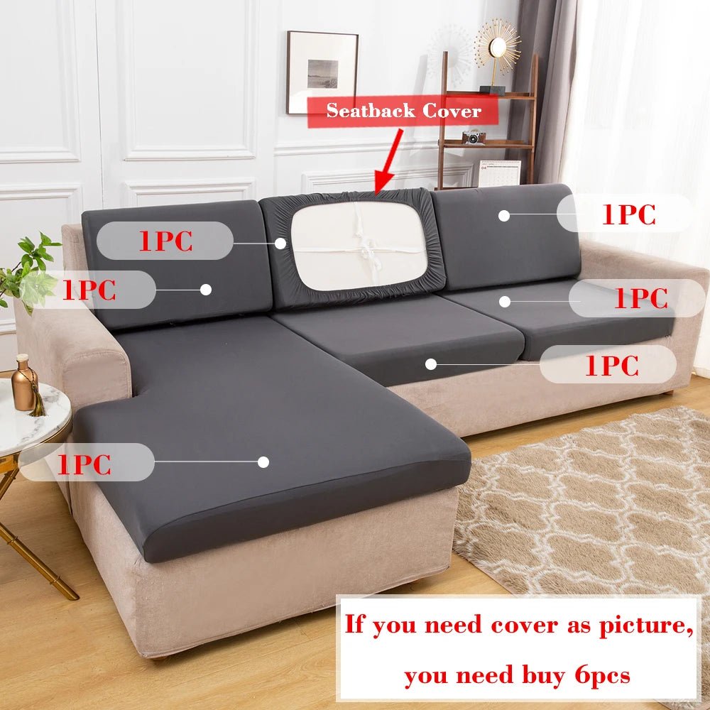 Double-Sided Waterproof Sofa Cushion Cover with Elastic, Pet & Kid Protector - #pawlife