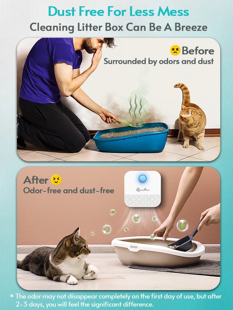 DownyPaws Smart Odor Purifier: 4000mAh for Pet Toilets - #pawlife