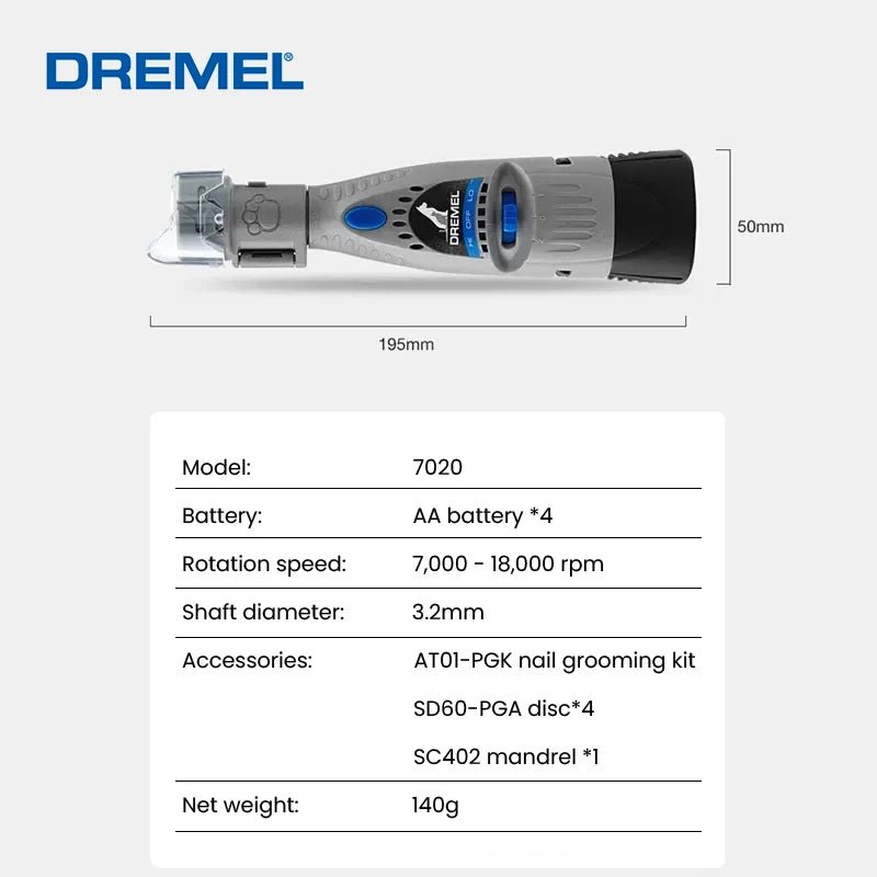 Dremel 7020 PGK Pet Nail Grinder Set - #pawlife