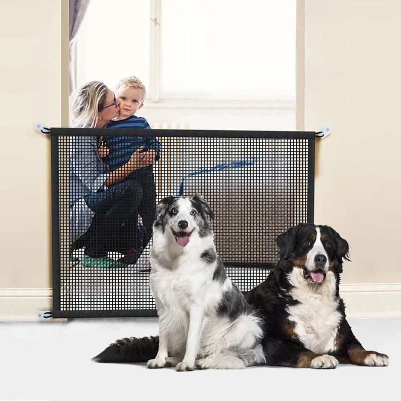 Foldable Mesh Pet Barrier Fence with 4 Hook Clips - #pawlife