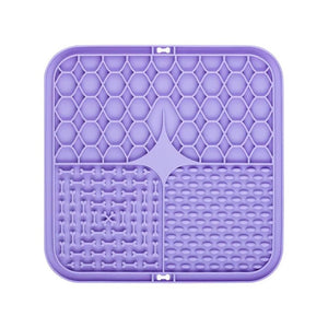 Interactive Pet Silicone Mat: Slow Feeding Plate, Bathing Distraction, and Training Aid for Dogs - #pawlife