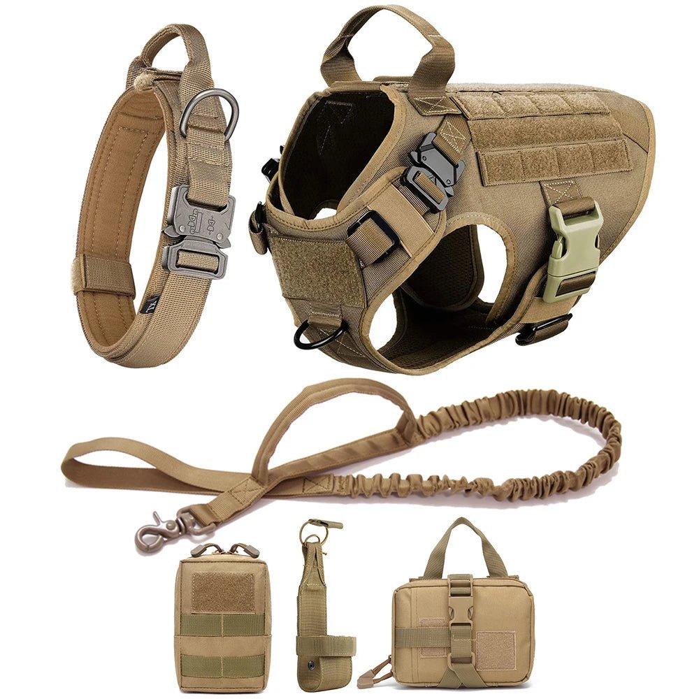 Large Dog Tactical Military Harness & Leash Set - #pawlife