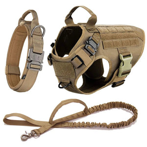 Large Dog Tactical Military Harness & Leash Set - #pawlife