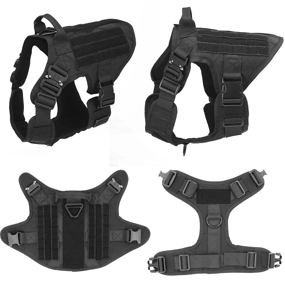 Large Dog Tactical Military Harness & Leash Set - #pawlife