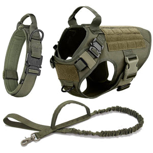 Large Dog Tactical Military Harness & Leash Set - #pawlife