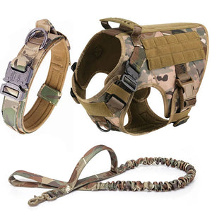 Large Dog Tactical Military Harness & Leash Set - #pawlife