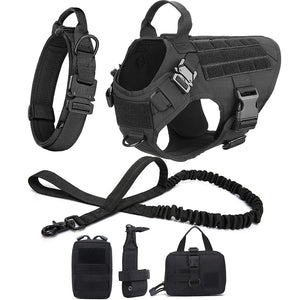 Large Dog Tactical Military Harness & Leash Set - #pawlife