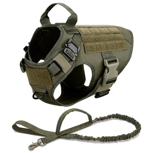 Large Dog Tactical Military Harness & Leash Set - #pawlife