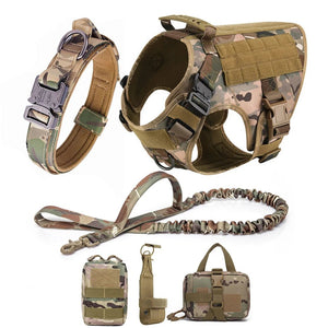 Large Dog Tactical Military Harness & Leash Set - #pawlife