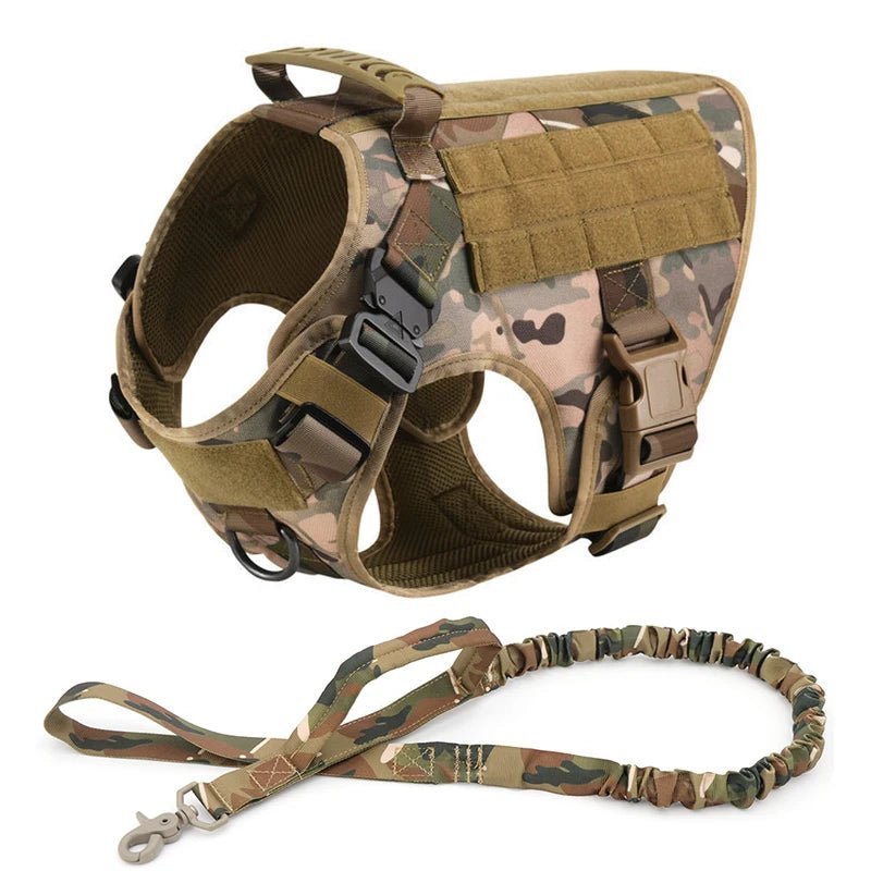 Large Dog Tactical Military Harness & Leash Set - #pawlife