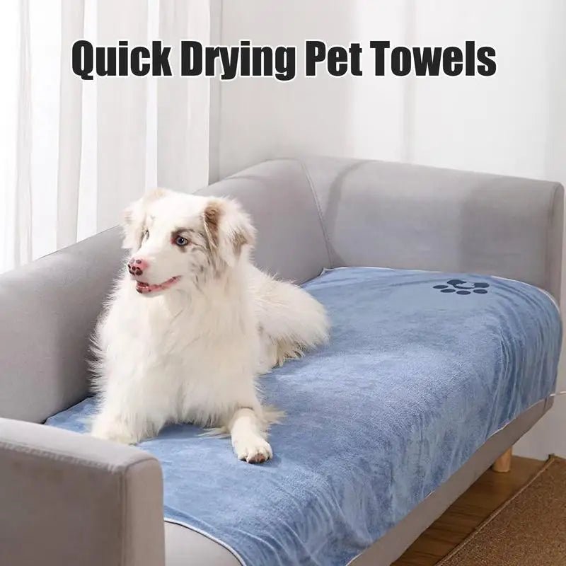 Microfiber Dog Towel: Super Fast-Drying, Highly Absorbent Pet Bathrobe for Dogs and Cats - Essential Home Grooming Supplies - #pawlife