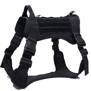 Military Tactical Dog Harness German Shepherd Pet Dog Vest With Handle Nylon Bungee Dog Leash Harness For Small Large Dogs Puppy - #pawlife