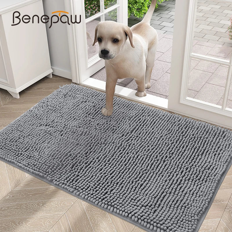 PAWLIFE Non-Slip Microfiber Dog Door Mat for Moist & Muddy Paws - #pawlife