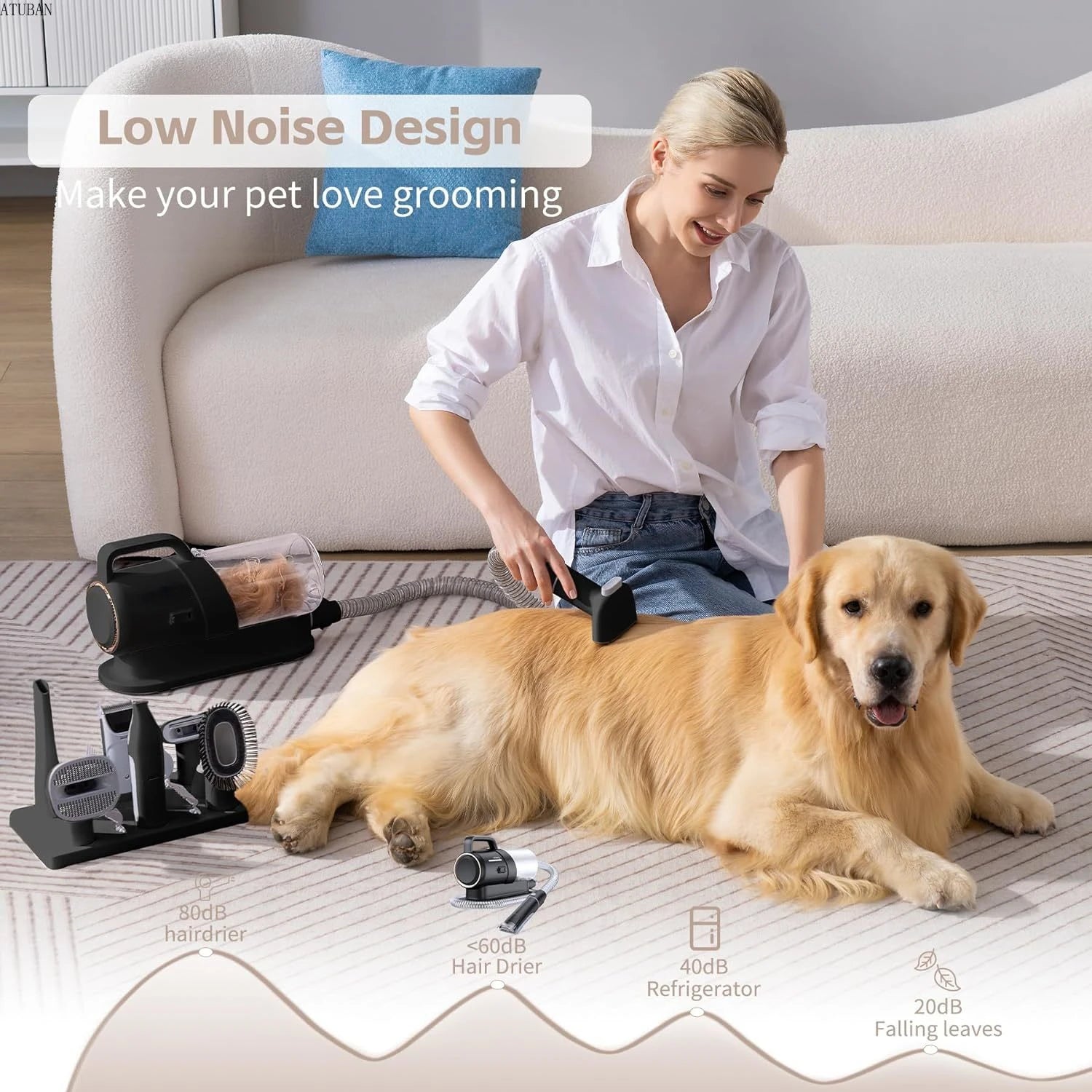 PAWLIFE Pet Clipper Grooming & Pet Grooming Vacuum Kit - #pawlife