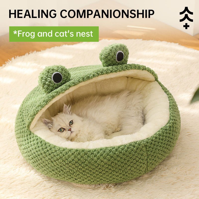 PawLife Small Frog Series Pet Nest: Cozy Cat and Dog House for Autumn and Winter - #pawlife