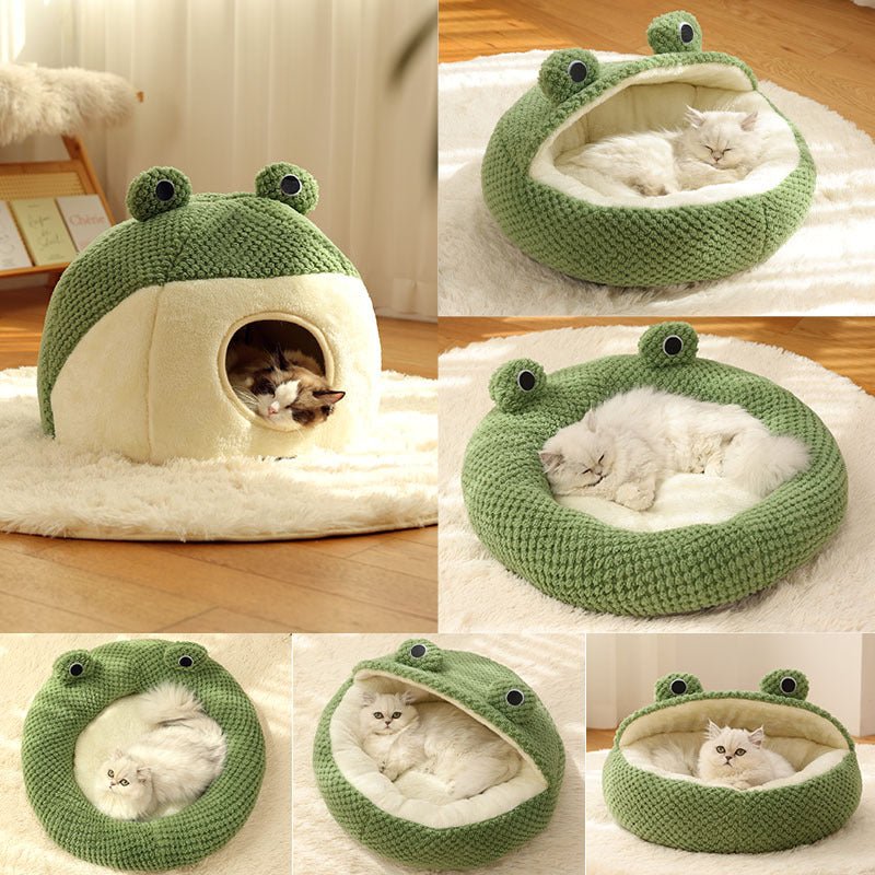 PawLife Small Frog Series Pet Nest: Cozy Cat and Dog House for Autumn and Winter - #pawlife