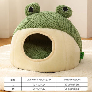 PawLife Small Frog Series Pet Nest: Cozy Cat and Dog House for Autumn and Winter - #pawlife