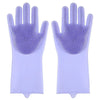 Pet Grooming Cleaning Gloves: Dog Cat Bathing Shampoo Glove Scrubber with Magic Dishwashing Cleaner Sponge Silicon Hair Removal Glove - #pawlife