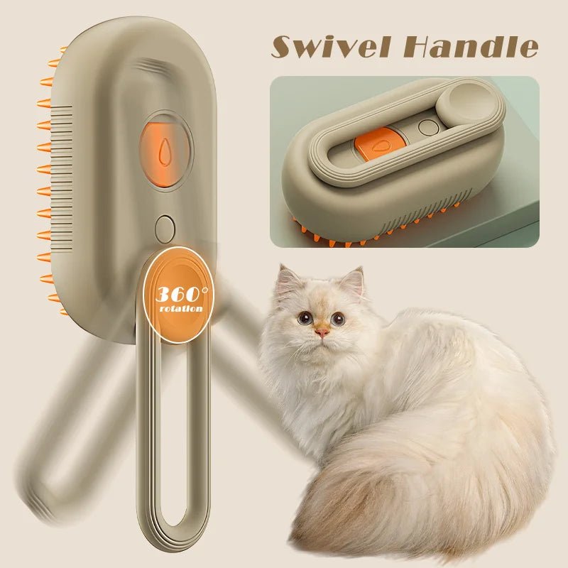 Pet Steam Brush Cat Dog Cleaning Steamy Spray Massage Beauty Comb 3 In 1 Hair Removal Grooming Supplies Pets Accessories - #pawlife