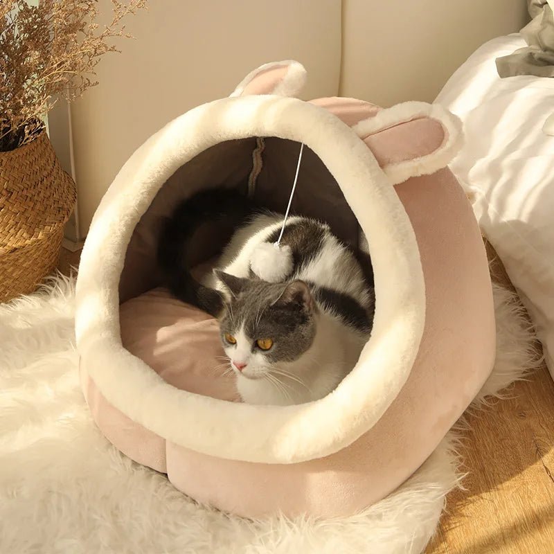 Pet Tent Cave Bed: Cozy Retreat for Cats and Small Dogs - #pawlife