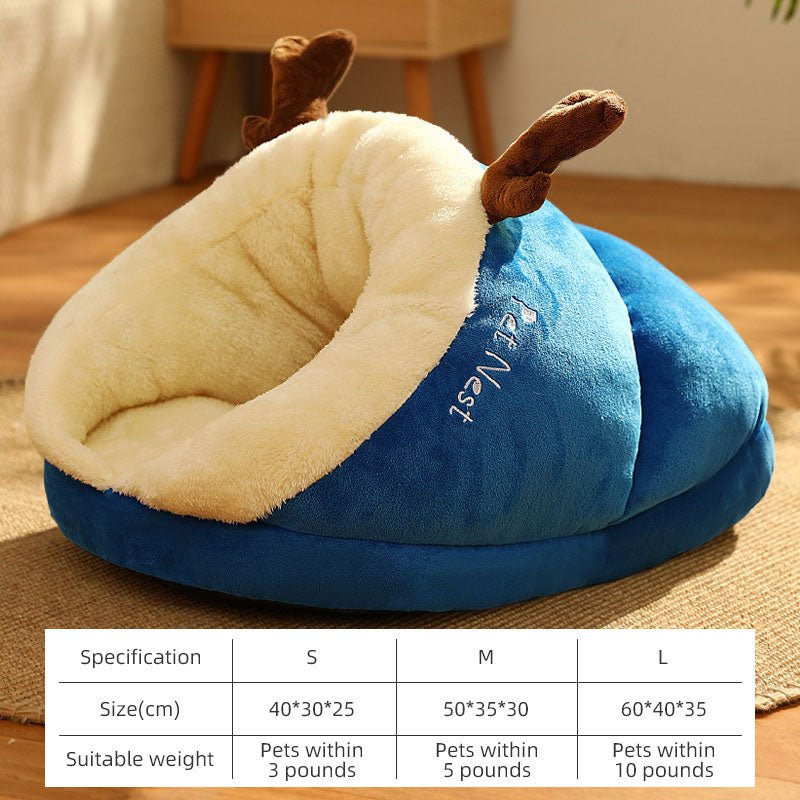 Popular Winter Pet Kennel: Warm Plush Cat and Dog Slipper Kennel for Cozy Comfort Thickened Small Kennel - #pawlife