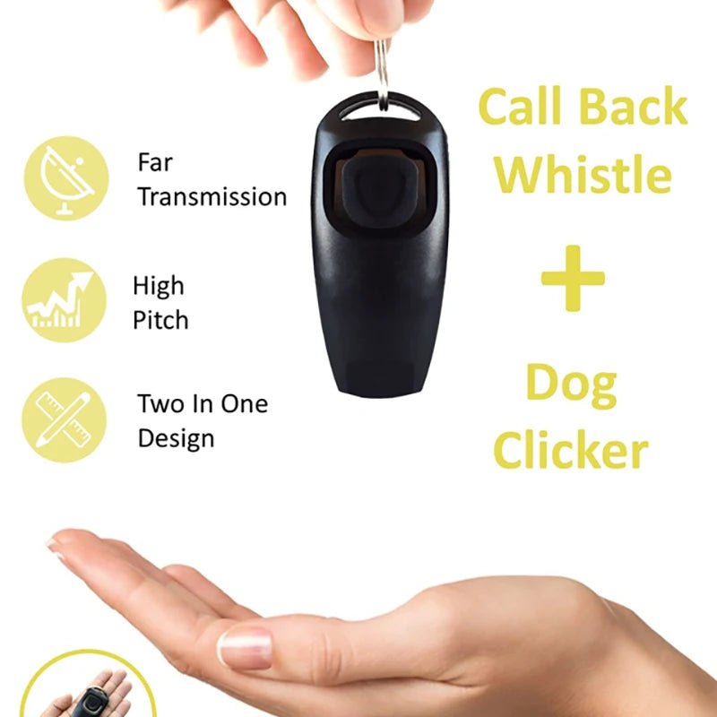 Professional Dog Training Tools: Whistle for Effective Barking Control, Hunting, High-Frequency Recall, and Obedience with Bonus Dog Clicker - #pawlife