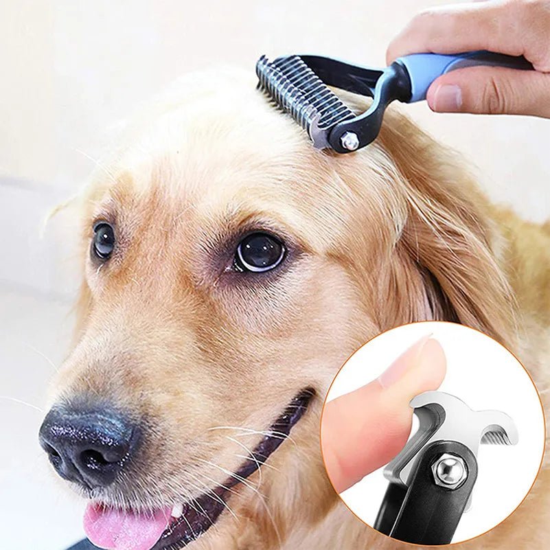 Professional Pet Deshedding Brush Dog Hair Remover Pet Fur Knot Cutter Puppy Cat Comb Brushes Dogs Grooming Shedding Supplies - #pawlife