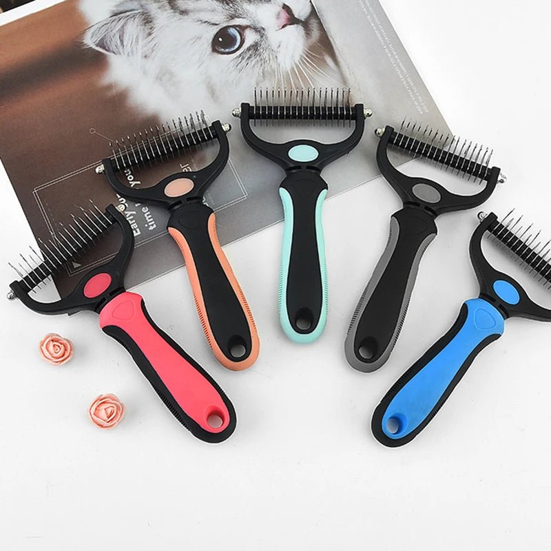 Professional Pet Deshedding Brush Dog Hair Remover Pet Fur Knot Cutter Puppy Cat Comb Brushes Dogs Grooming Shedding Supplies - #pawlife