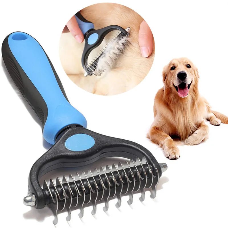 Professional Pet Deshedding Brush Dog Hair Remover Pet Fur Knot Cutter Puppy Cat Comb Brushes Dogs Grooming Shedding Supplies - #pawlife