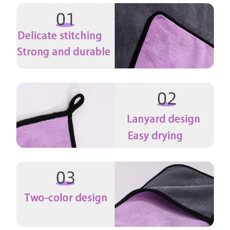 Quick Dry Pet Towel: Soft and Absorbent Bathrobe for Dogs and Cats - #pawlife