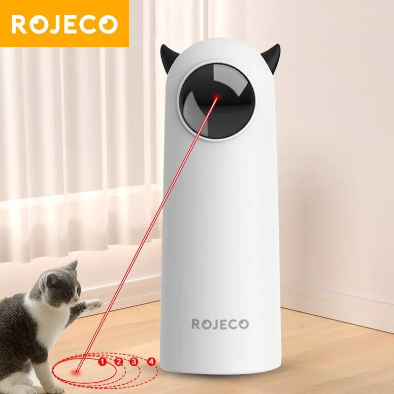 ROJECO Automatic Cat Toys Interactive Smart Teasing Pet LED Laser Indoor Cat Toy Accessories Handheld Electronic Cat Toy For Dog - #pawlife