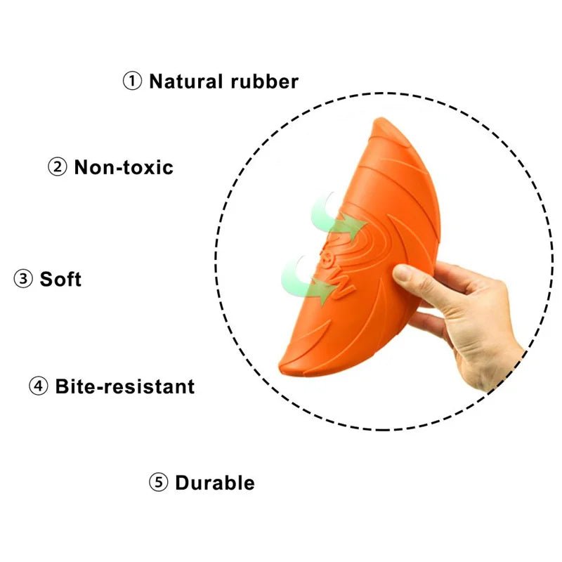 Silicone Dog Frisbee: Interactive Training Toy - #pawlife