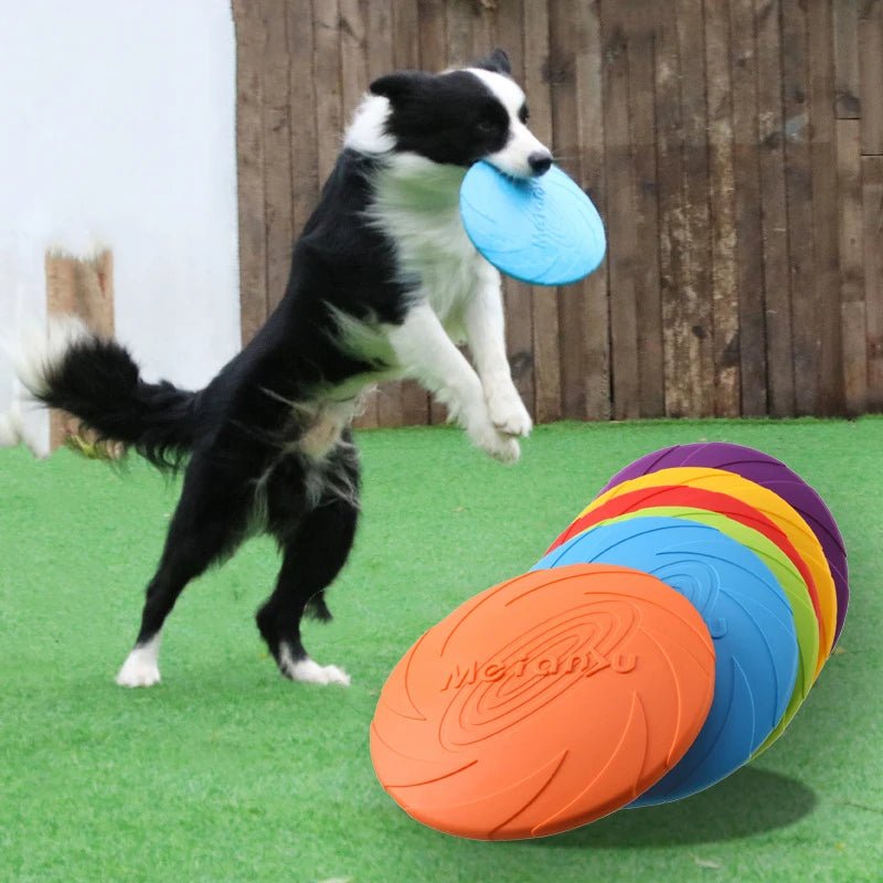 Silicone Dog Frisbee: Interactive Training Toy - #pawlife