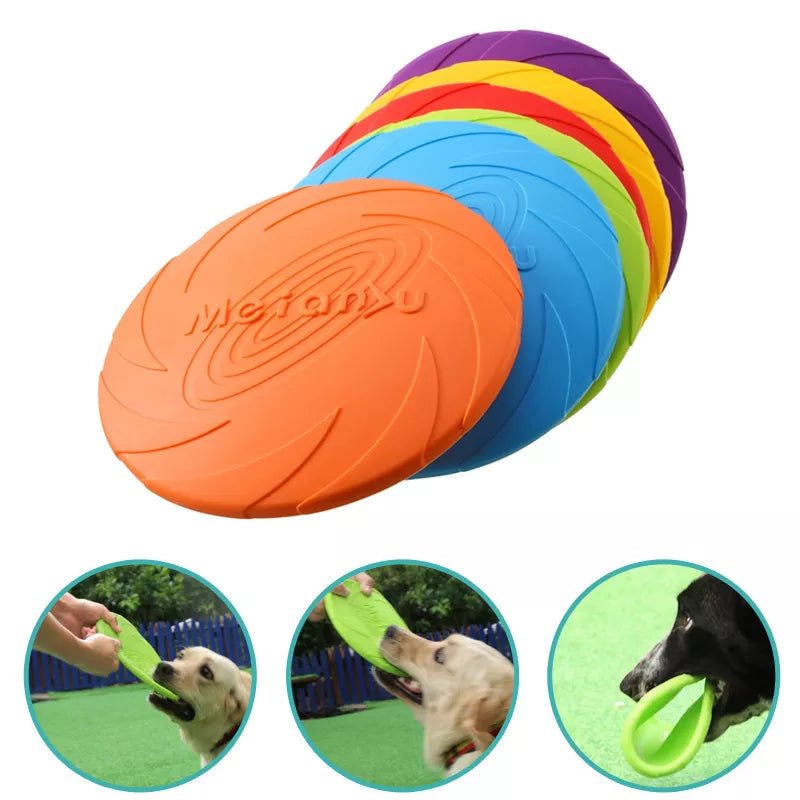 Silicone Dog Frisbee: Interactive Training Toy - #pawlife