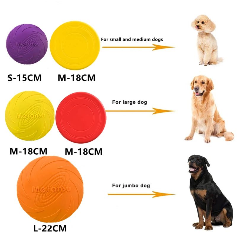 Silicone Dog Frisbee: Interactive Training Toy - #pawlife