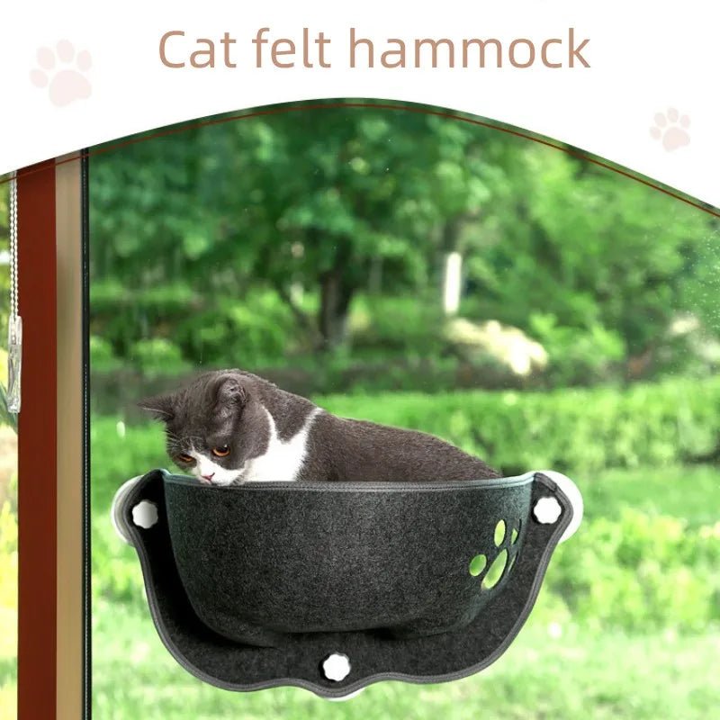 Sunny Window Seat Nest: Cat Window Hammock With Cushion - Pet Kitty Hanging Sleeping Bed With Strong Suction Cups for Pet Cats - #pawlife