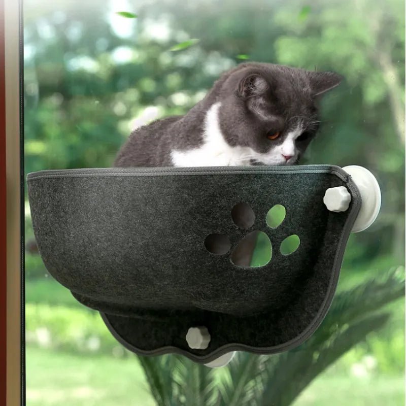 Sunny Window Seat Nest: Cat Window Hammock With Cushion - Pet Kitty Hanging Sleeping Bed With Strong Suction Cups for Pet Cats - #pawlife