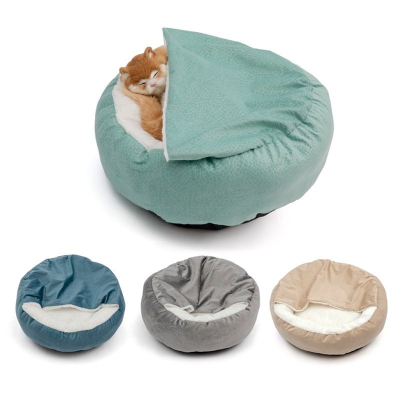 Super Soft Pet Cat Bed Plush Full Size Washable Calm Bed Donut Bed Comfortable Sleeping Artifact Suitable For All Kinds Of Cat - #pawlife