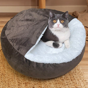 Super Soft Pet Cat Bed Plush Full Size Washable Calm Bed Donut Bed Comfortable Sleeping Artifact Suitable For All Kinds Of Cat - #pawlife