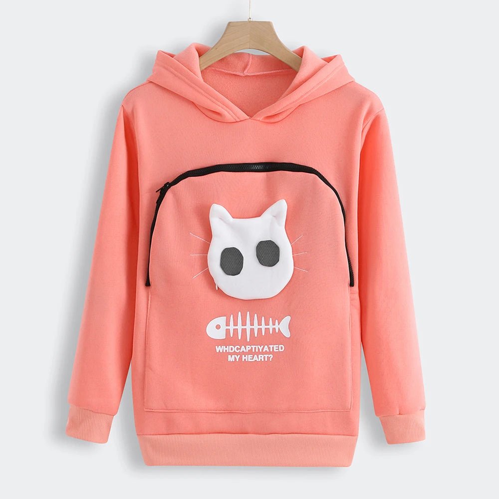 Sweatshirt Cat Lovers Hoodie with Kangaroo Pouch - #pawlife