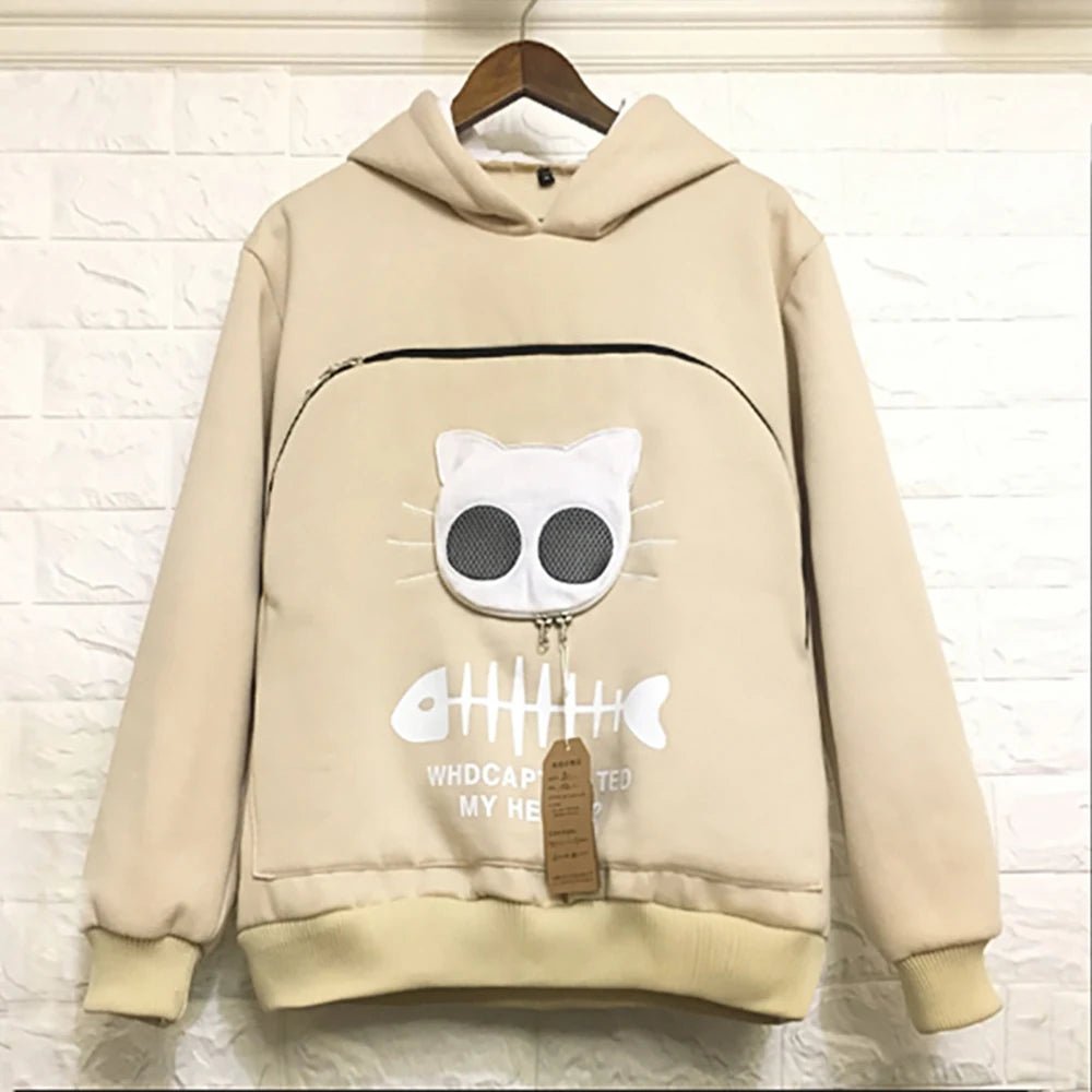 Sweatshirt Cat Lovers Hoodie with Kangaroo Pouch - #pawlife